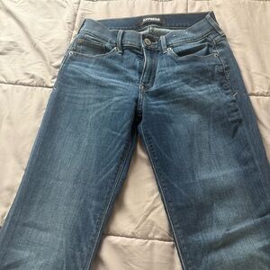 Express Women's Blue Skinny Jeans